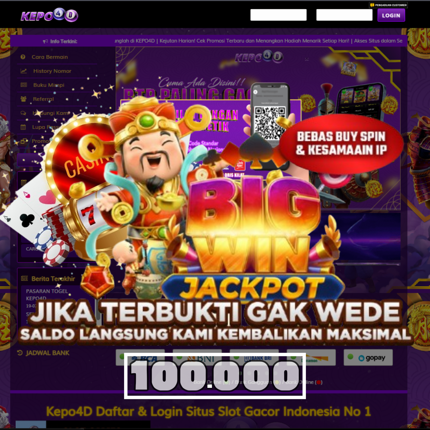 KEPO4D: Platform Slot Gacor Terpercaya dengan Jaminan Jackpot Maksimal!